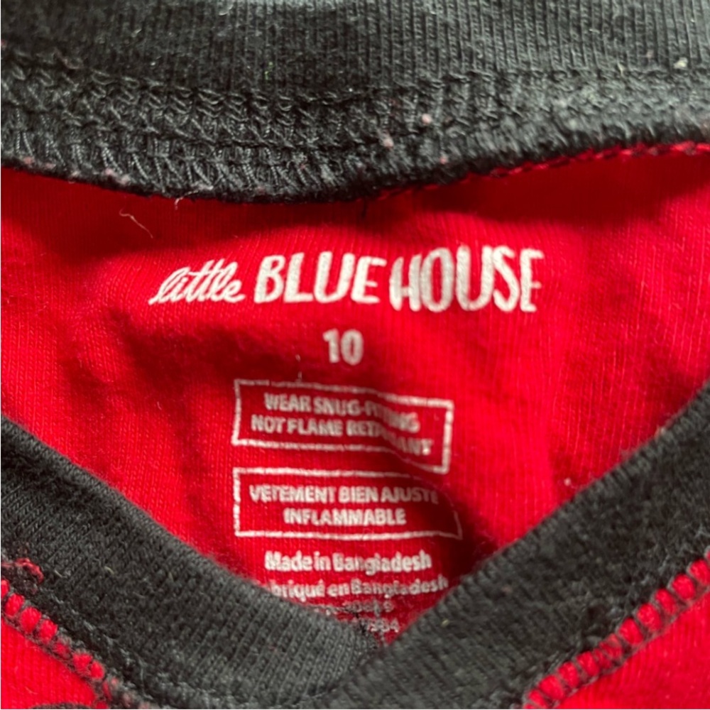 Little Blue House Kids Red and Black One Piece